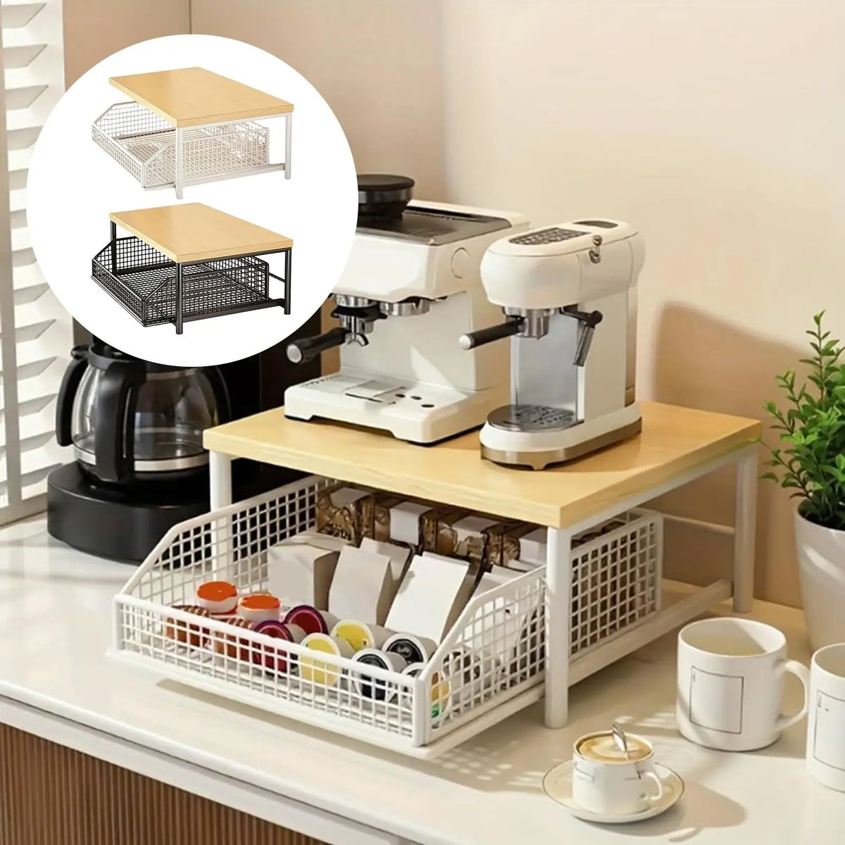 Double-Layer Countertop Organizer Shelf
