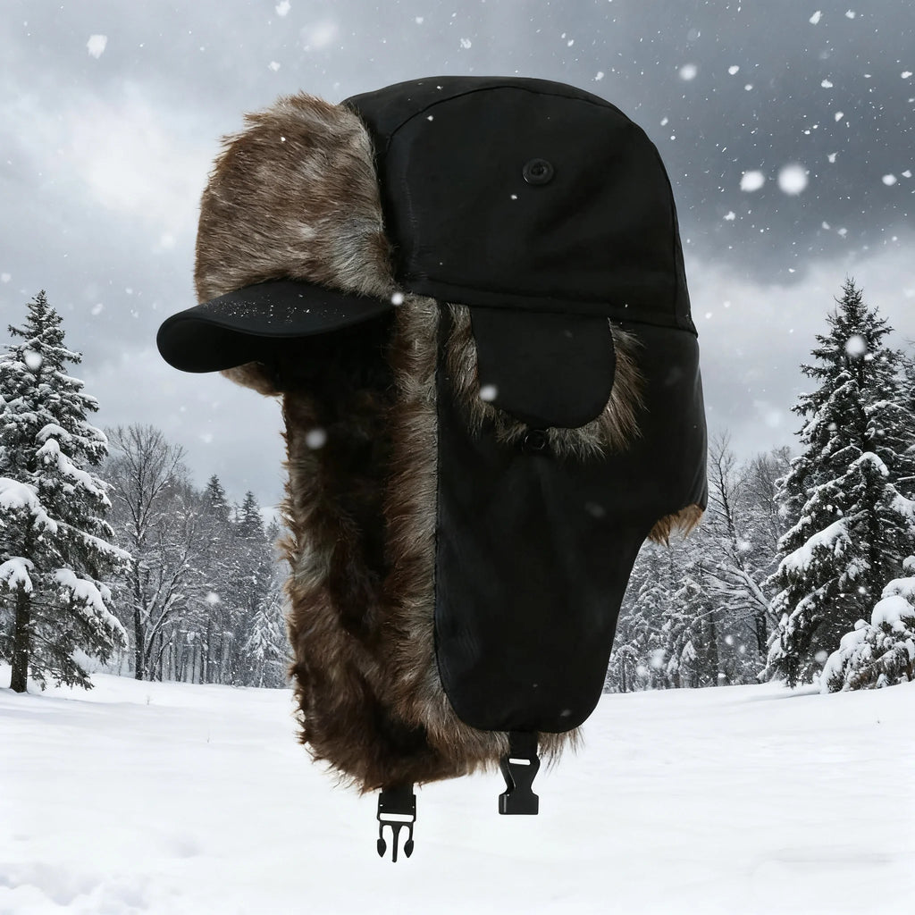 Winter Mens Ushanka Trapper Hat Russian Trooper Ear Flap Cap Earflap