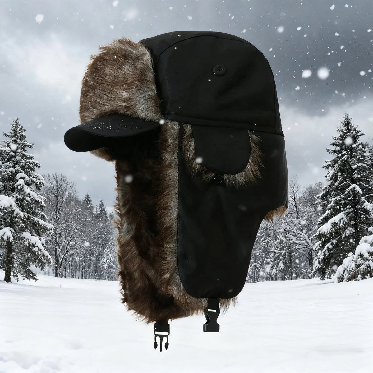 Winter Mens Ushanka Trapper Hat Russian Trooper Ear Flap Cap Earflap