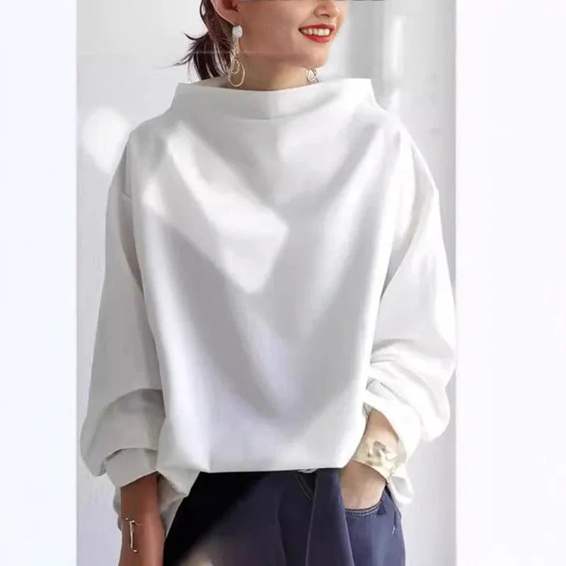 Women's Velvet High-Neck Hoodie