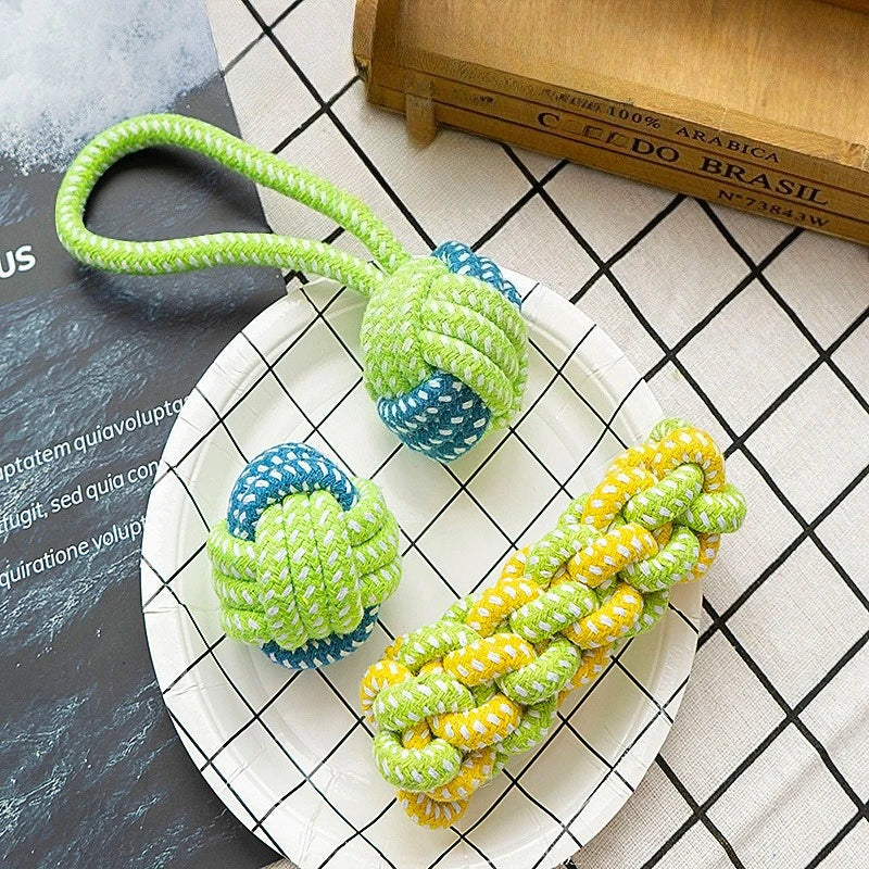 Dog Rope Ball Tug Toy