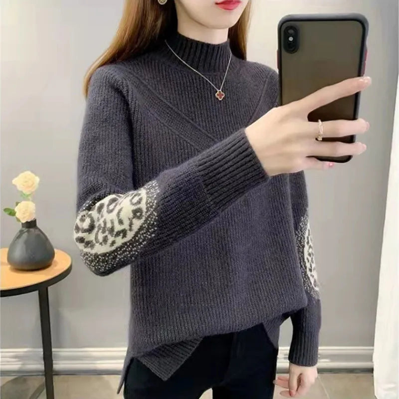 Women's Long-Sleeve Knit Sweater