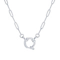 Silver-Tone Paperclip Toggle Necklace