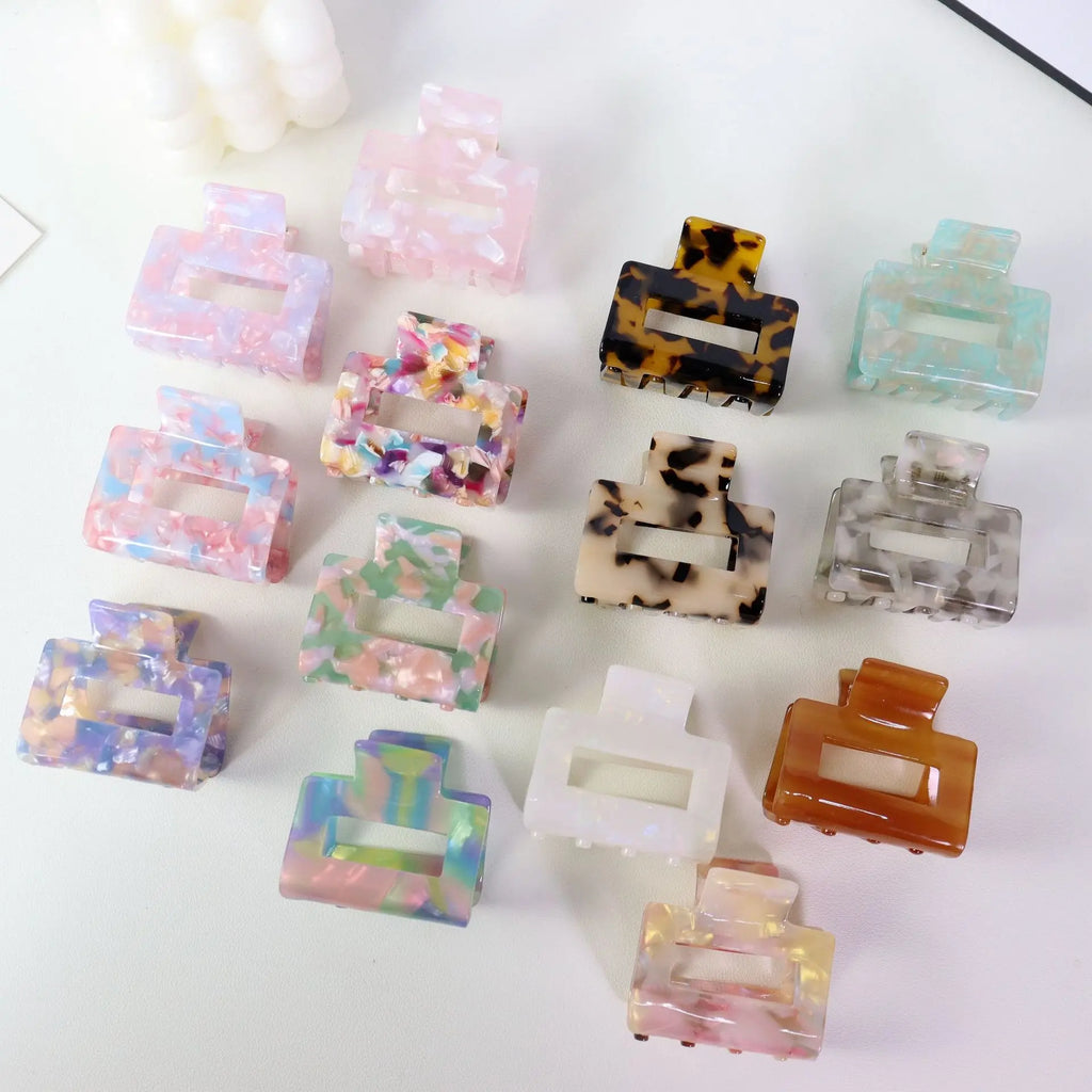 Pastel Square Claw Clips
