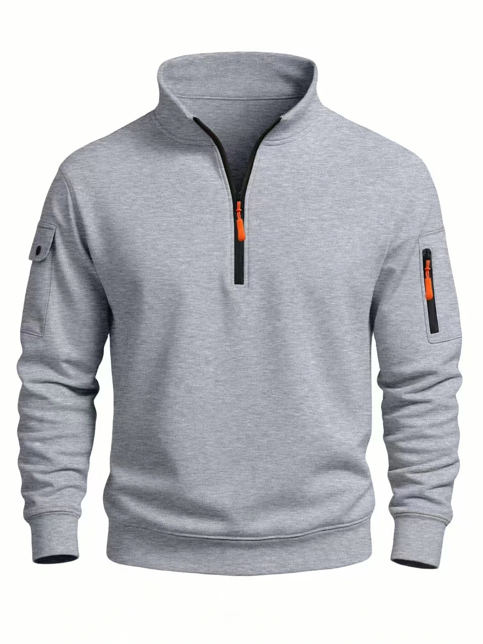 Men's Half-Zip High-Neck Sweatshirt
