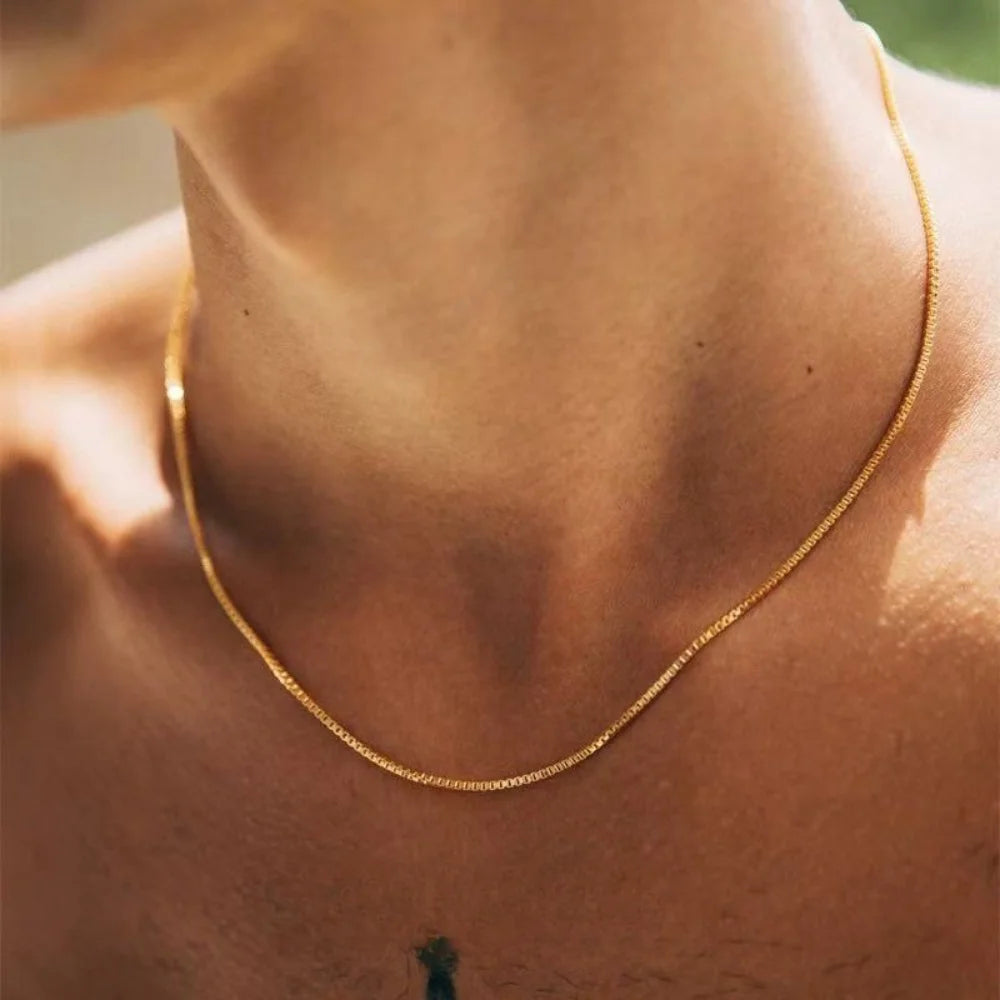 Gold-Tone Stainless Steel Box Chain