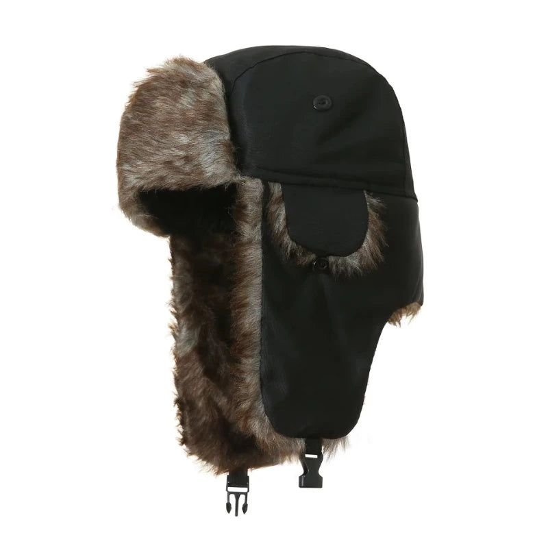 Winter Mens Ushanka Trapper Hat Russian Trooper Ear Flap Cap Earflap