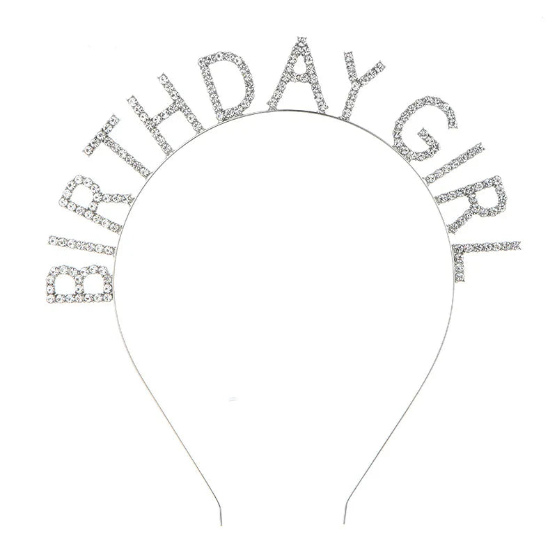 Adult Birthday Rhinestone Tiara Headband
