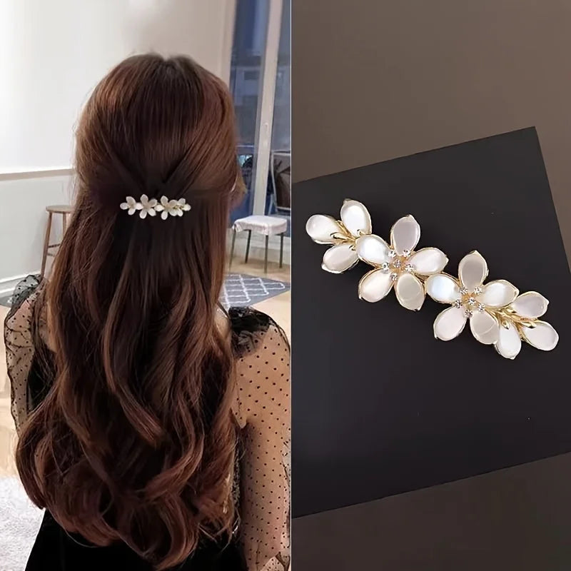 Floral Pearl Hair Barrette