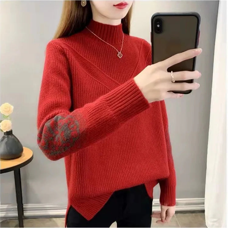 Women's Long-Sleeve Knit Sweater