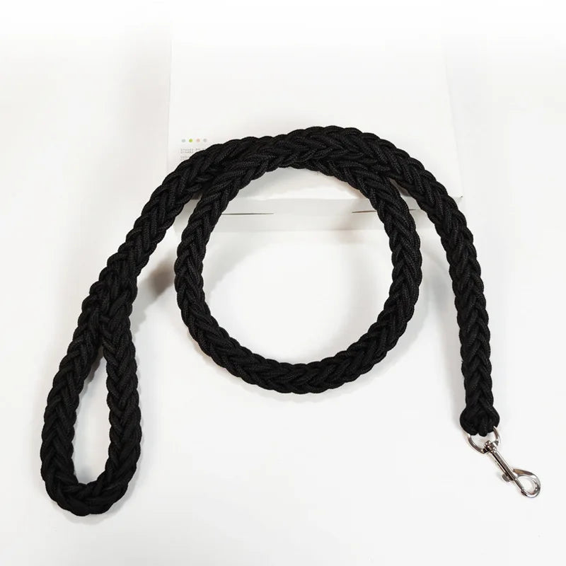 Braided Dog Leash, Black or Army Green