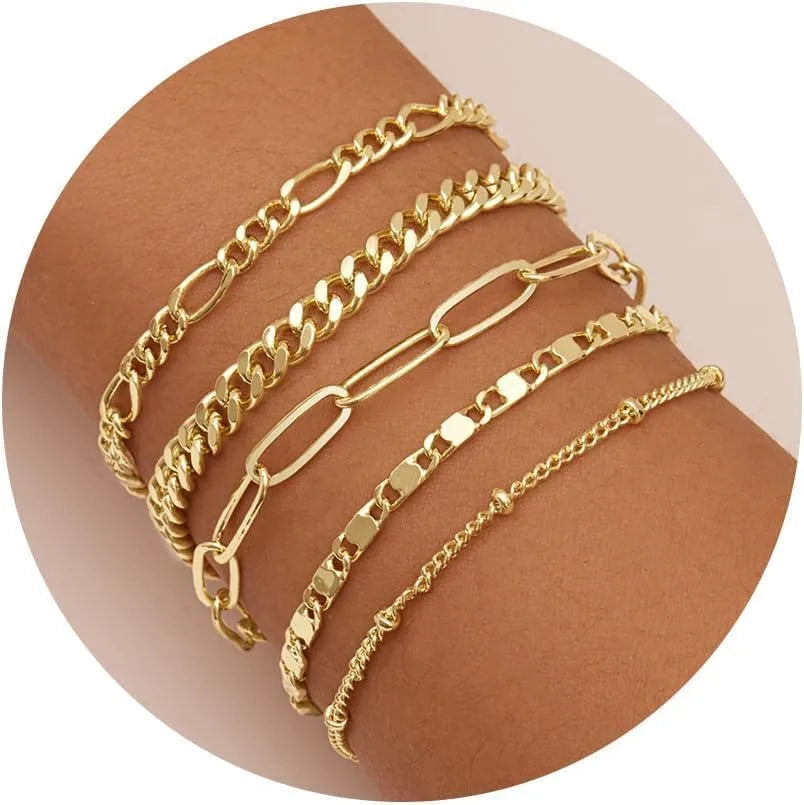 Gold-Tone Chain Bracelet Set