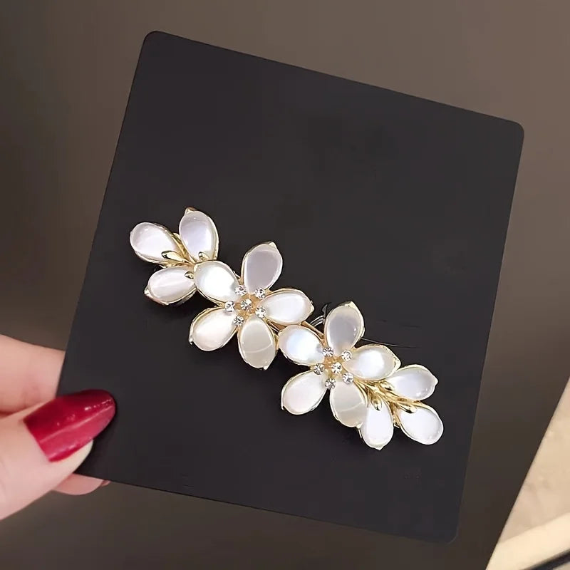 Floral Pearl Hair Barrette