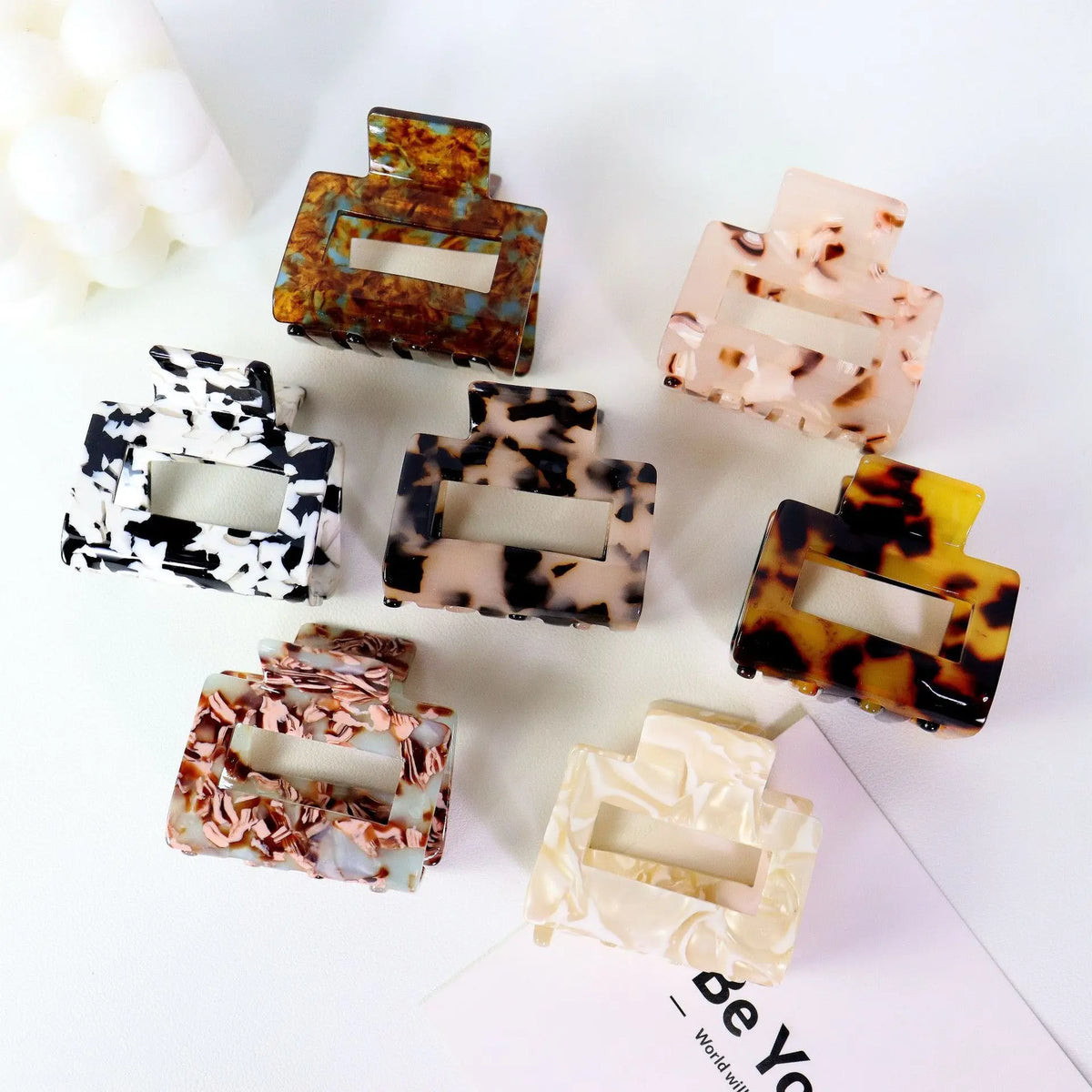 Pastel Square Claw Clips