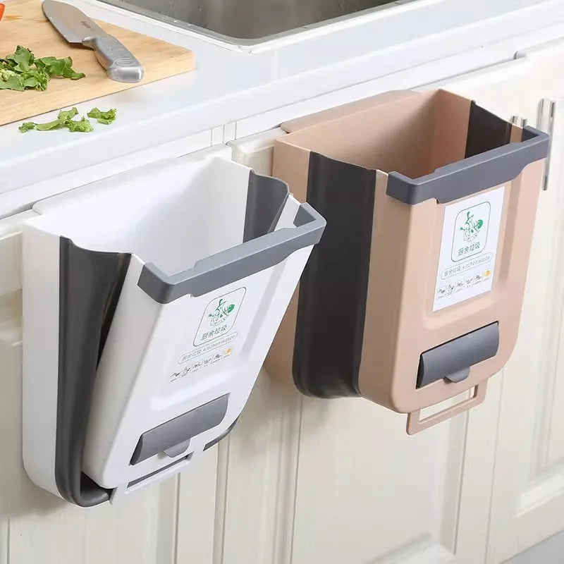 Folding Cabinet Door Trash Can