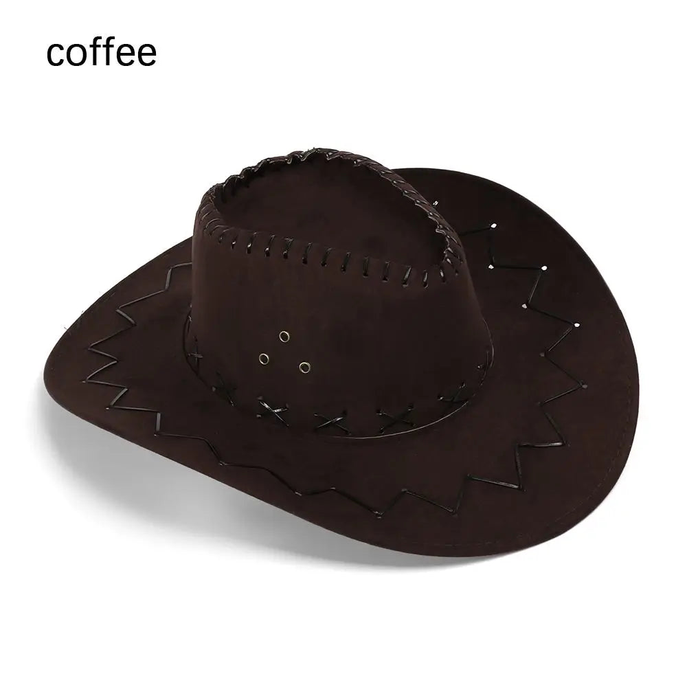 Faux Suede Cowboy Hat