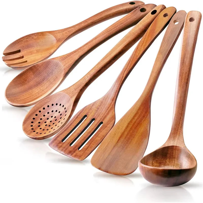 Acacia Wood Kitchen Utensil Set