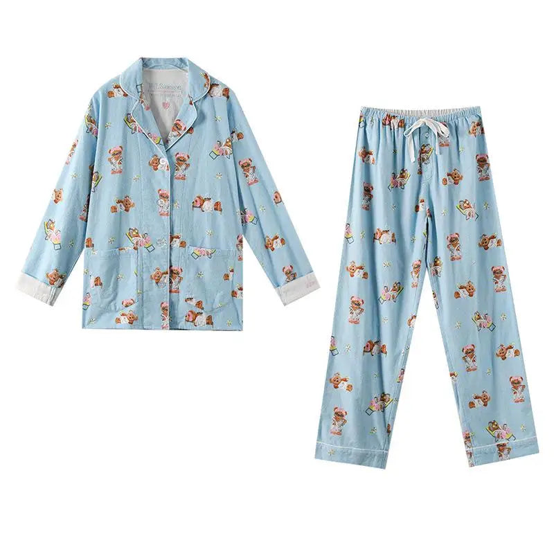 Women's Cartoon Print 2-Piece Pajama Set