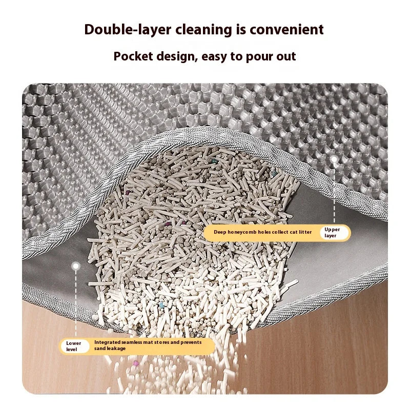 Two-Layer Cat Litter Mat