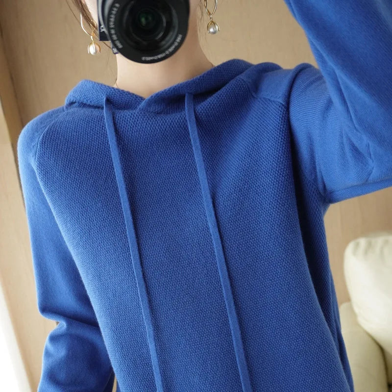 Women's Hooded Knit Pullover