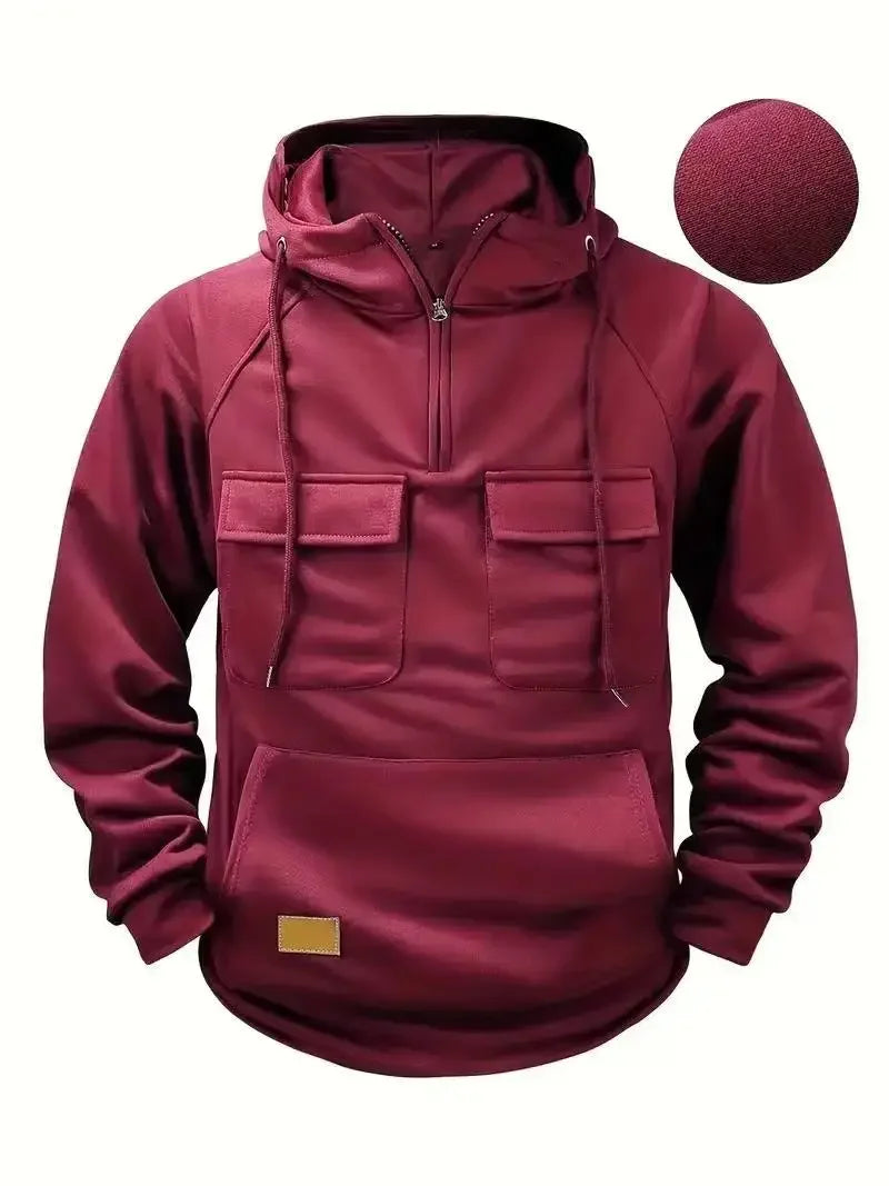 Men's Vintage Half-Zip Hoodie