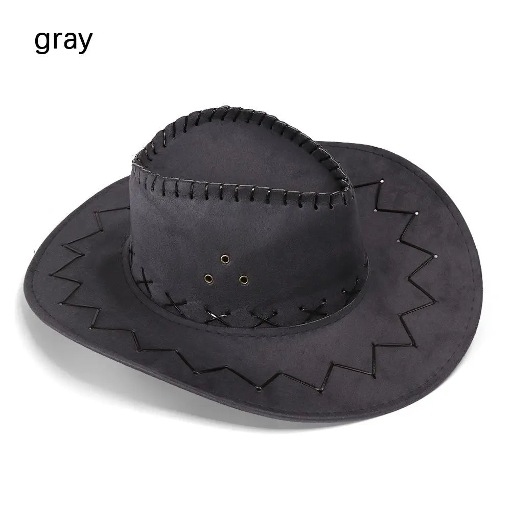 Faux Suede Cowboy Hat