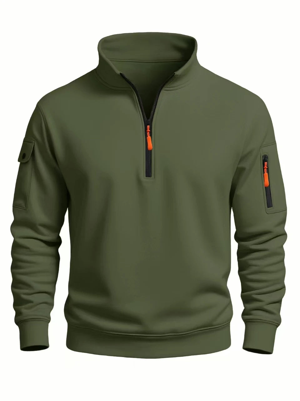 Men's Half-Zip High-Neck Sweatshirt
