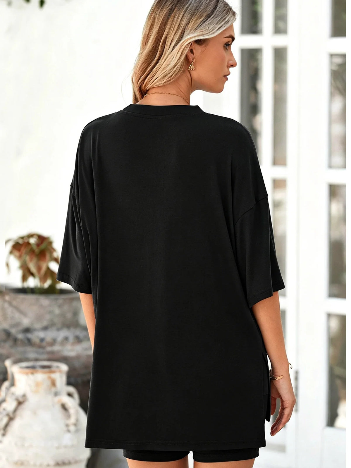 Women's Short-Sleeve Loungewear Set