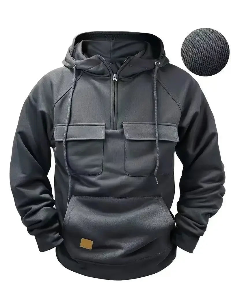 Men's Vintage Half-Zip Hoodie