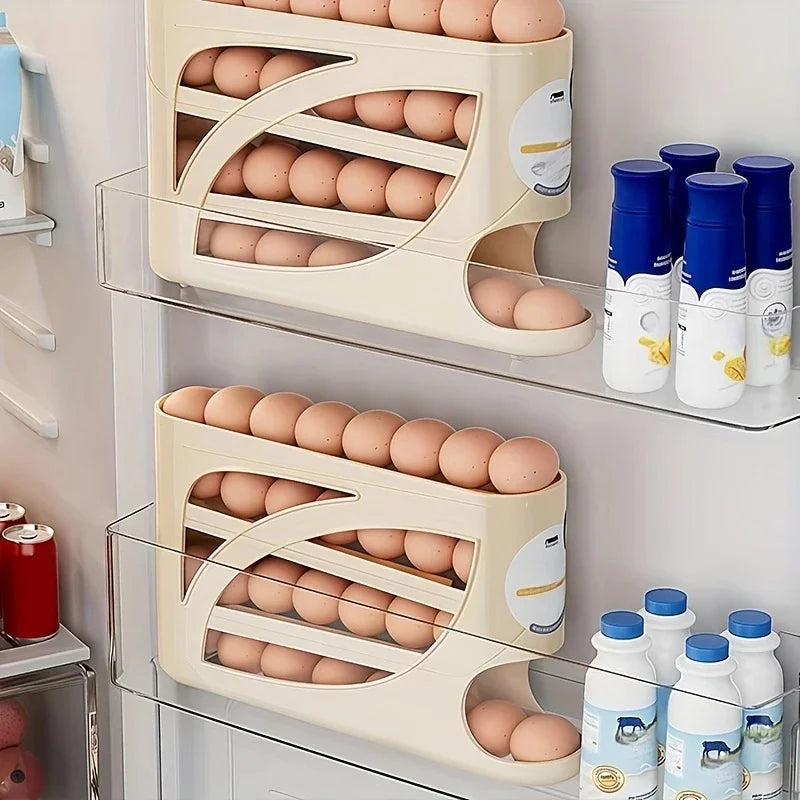 3-Tier Rolling Egg Storage Rack