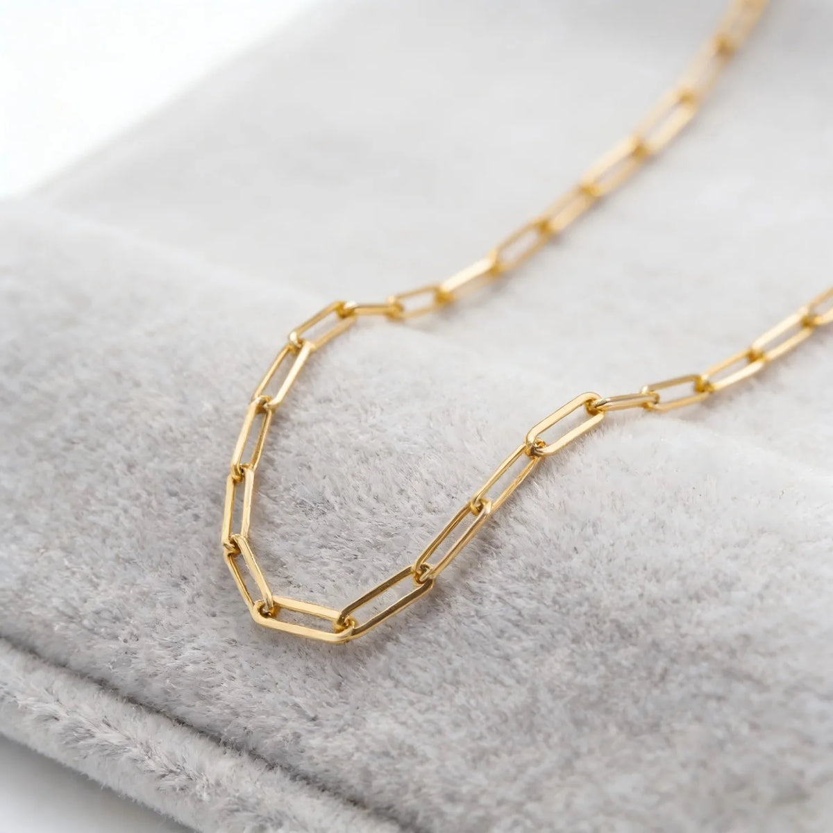 Gold-Tone Paperclip Chain Necklace
