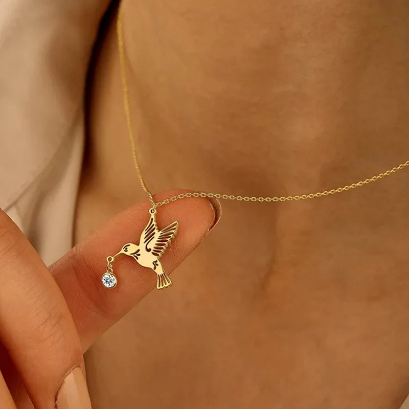 Gold-Tone Birthstone Pendant Necklace