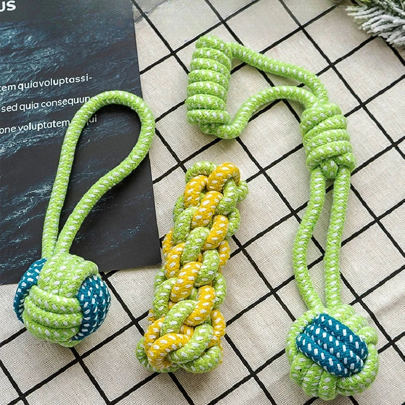 Dog Rope Ball Tug Toy