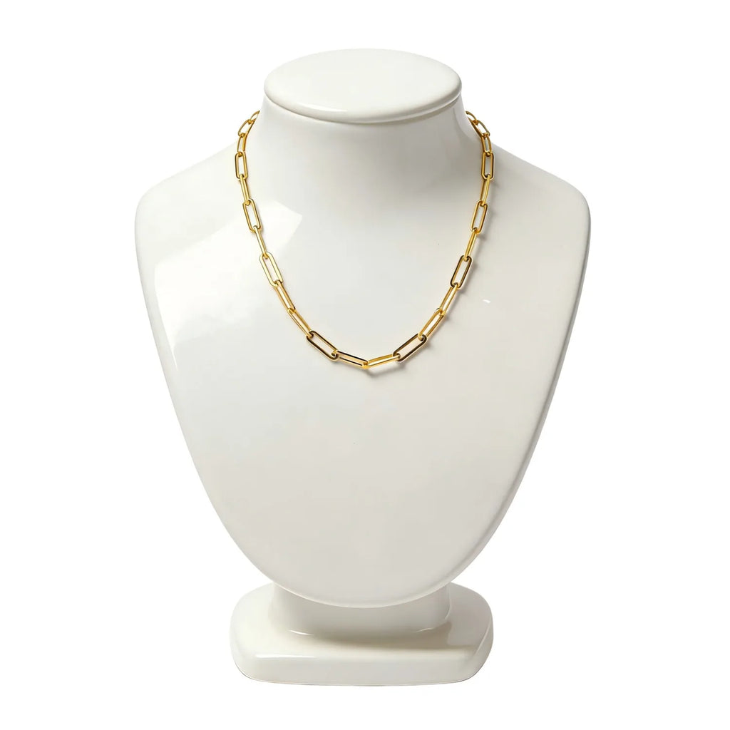 Gold-Tone Paperclip Chain Necklace