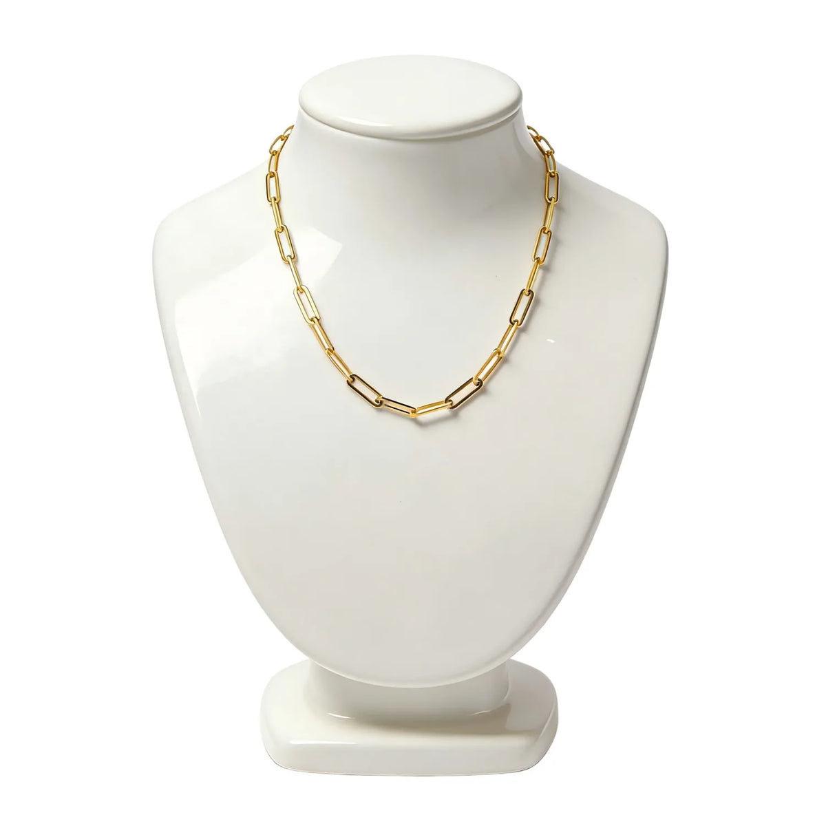 Gold-Tone Paperclip Chain Necklace