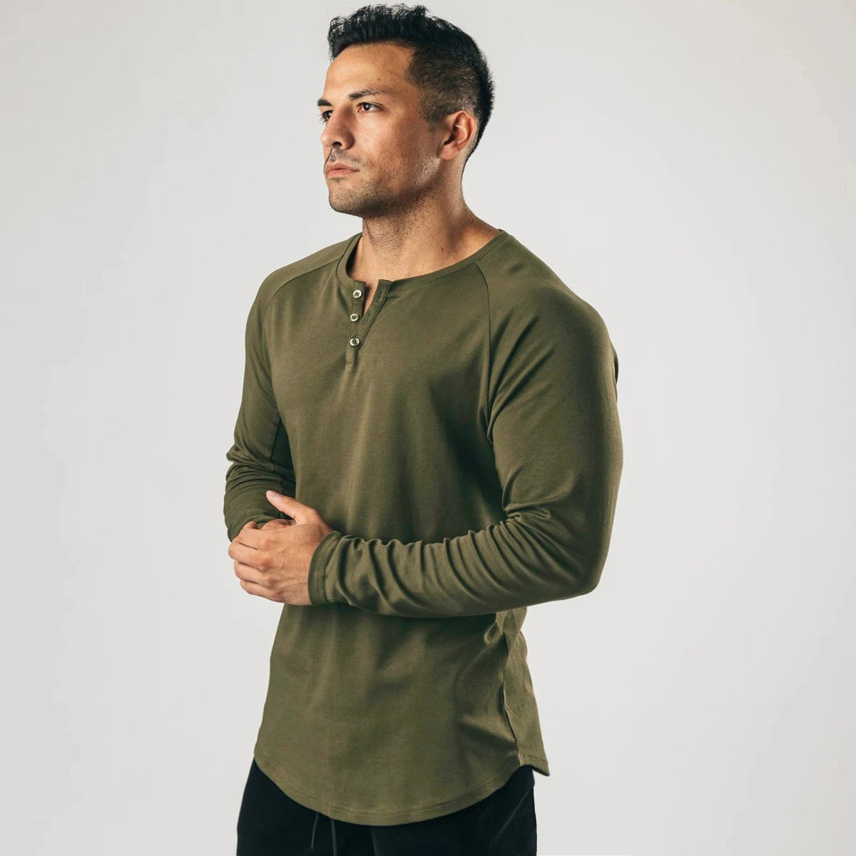 Men's Long-Sleeve Henley Shirt