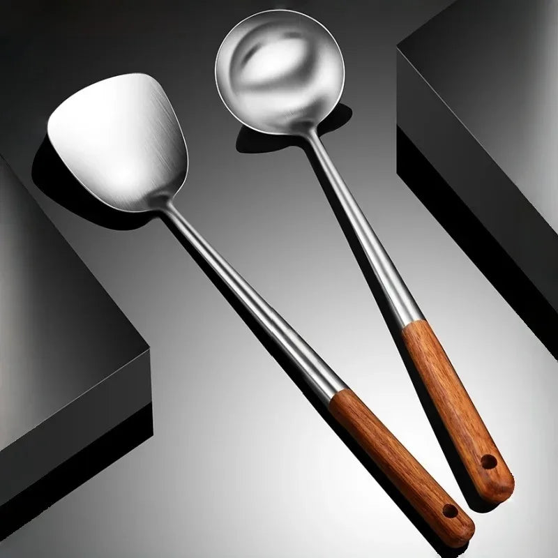 Wok Spatula and Ladle Set