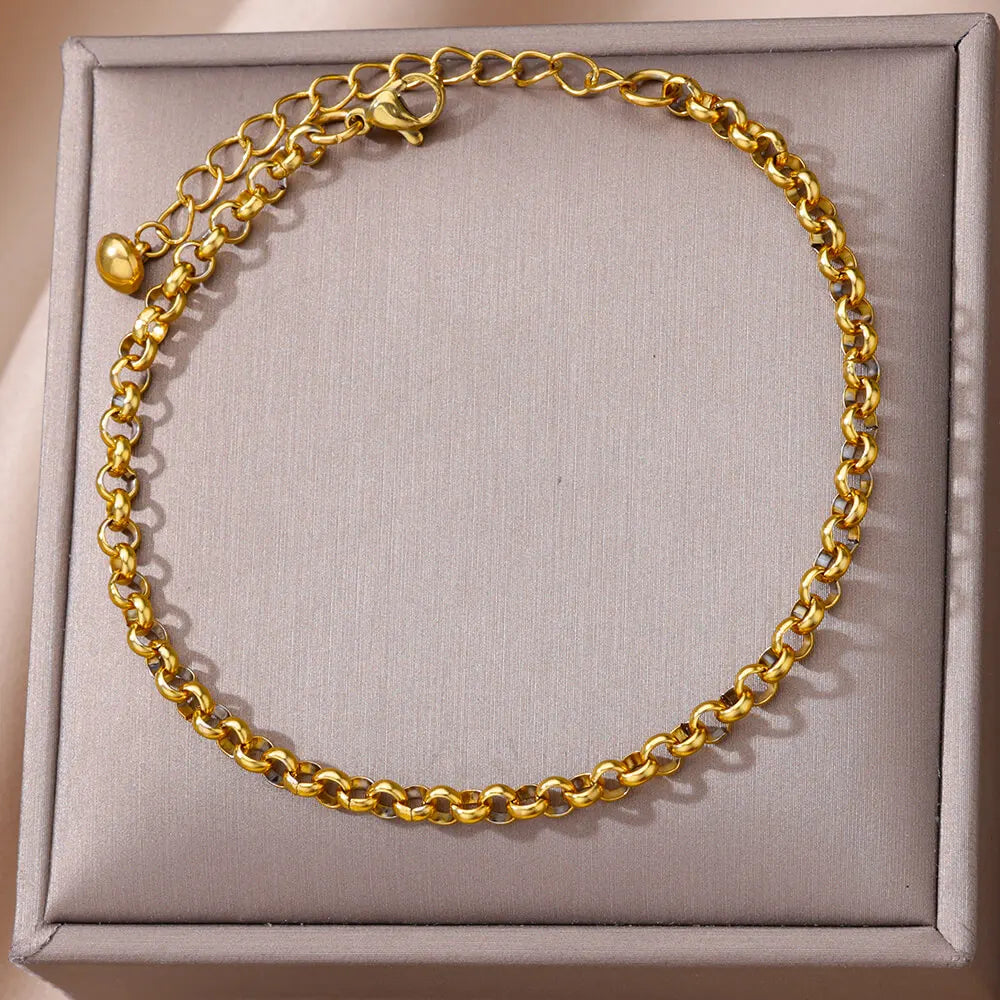 Gold-Tone Chain Anklet