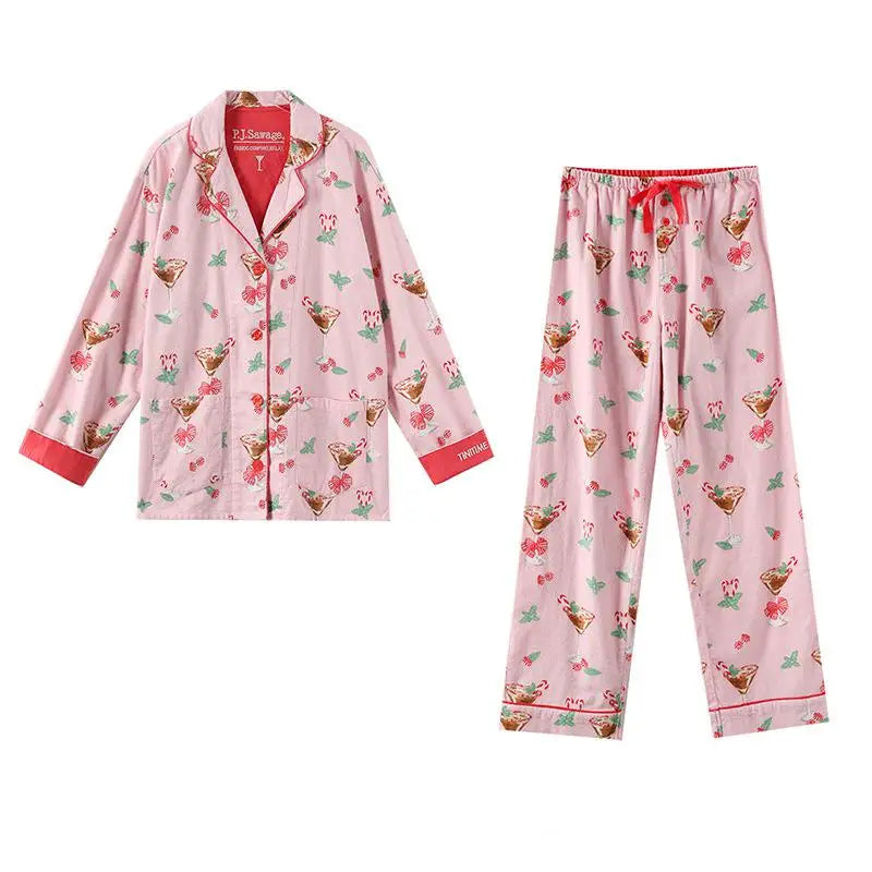 Women's Cartoon Print 2-Piece Pajama Set