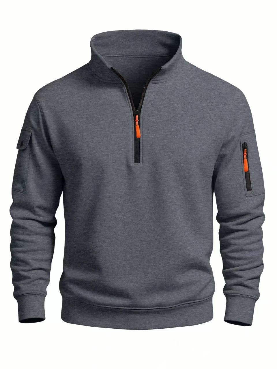 Men's Half-Zip High-Neck Sweatshirt