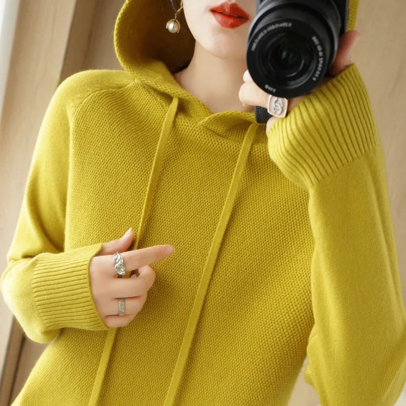 Women's Hooded Knit Pullover