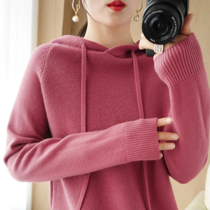 Women's Hooded Knit Pullover