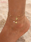 Gold-Tone Starfish Shell Anklet
