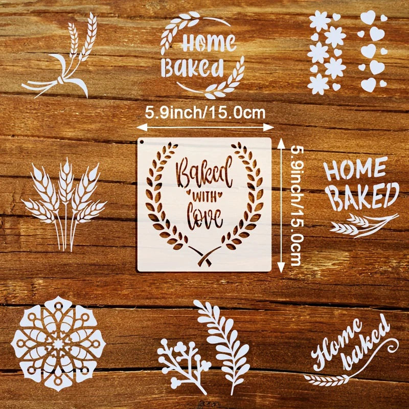 9-Piece Bread Decorating Template Set