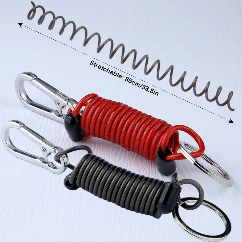 Retractable Steel Wire Keychain