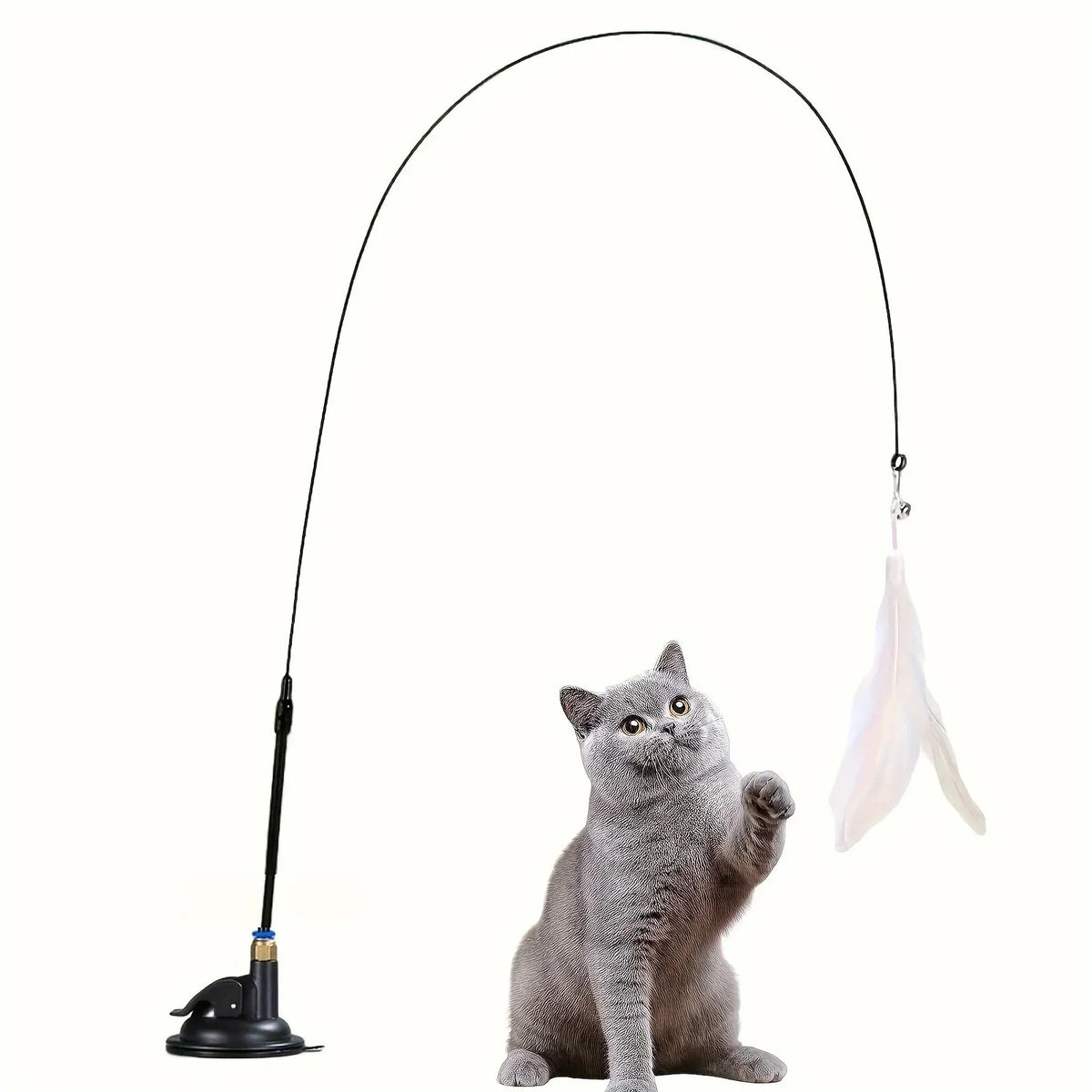 Cat Teaser Wand with Bell and Feather