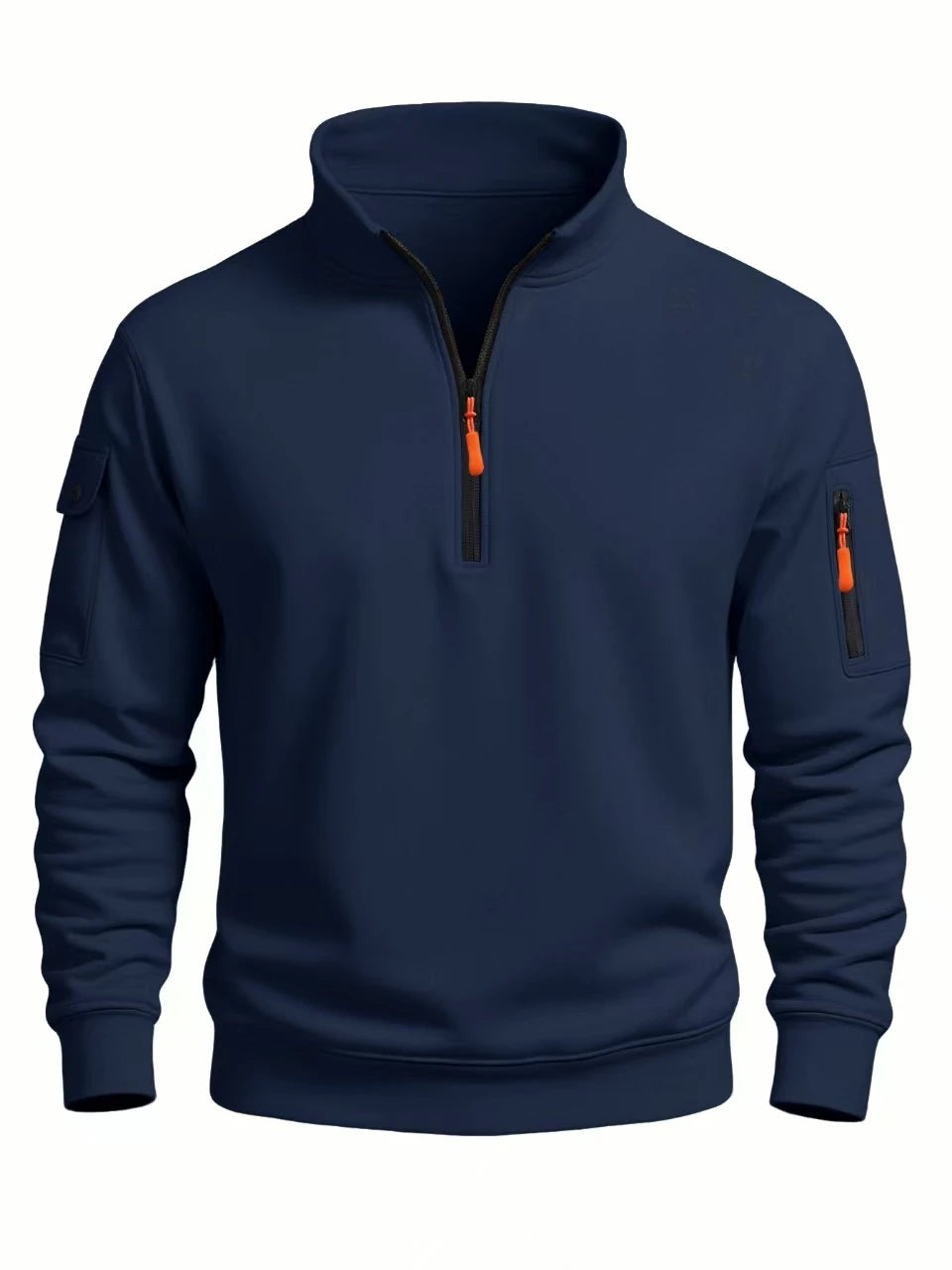 Men's Half-Zip High-Neck Sweatshirt