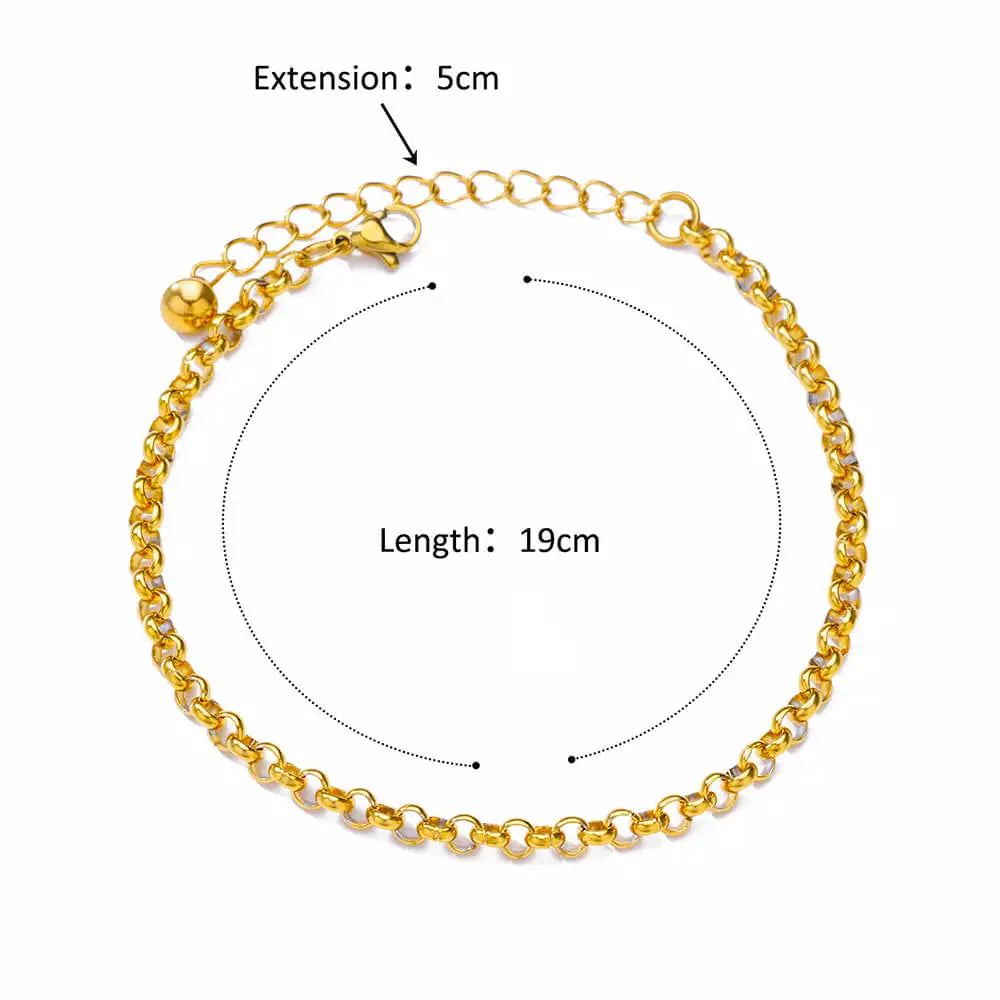 Gold-Tone Chain Anklet