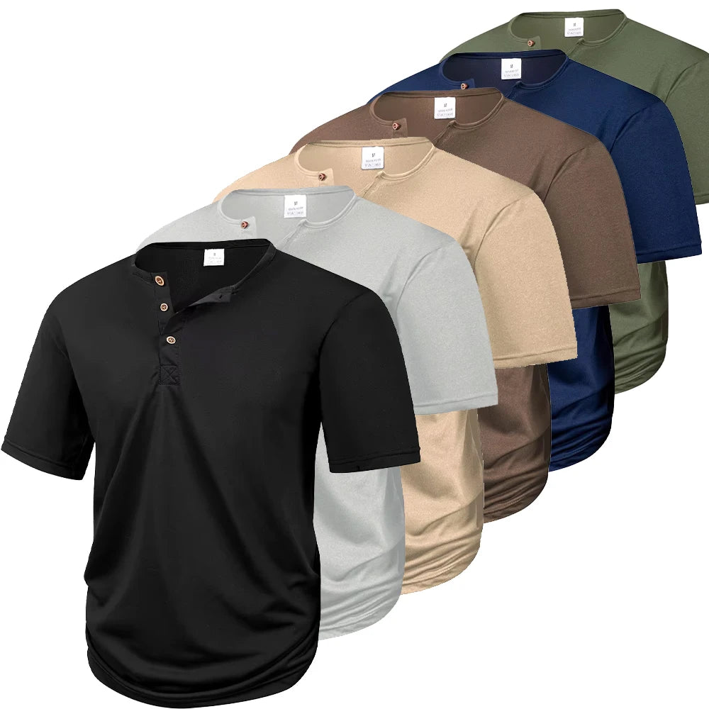 Men's Short-Sleeve Henley Shirt