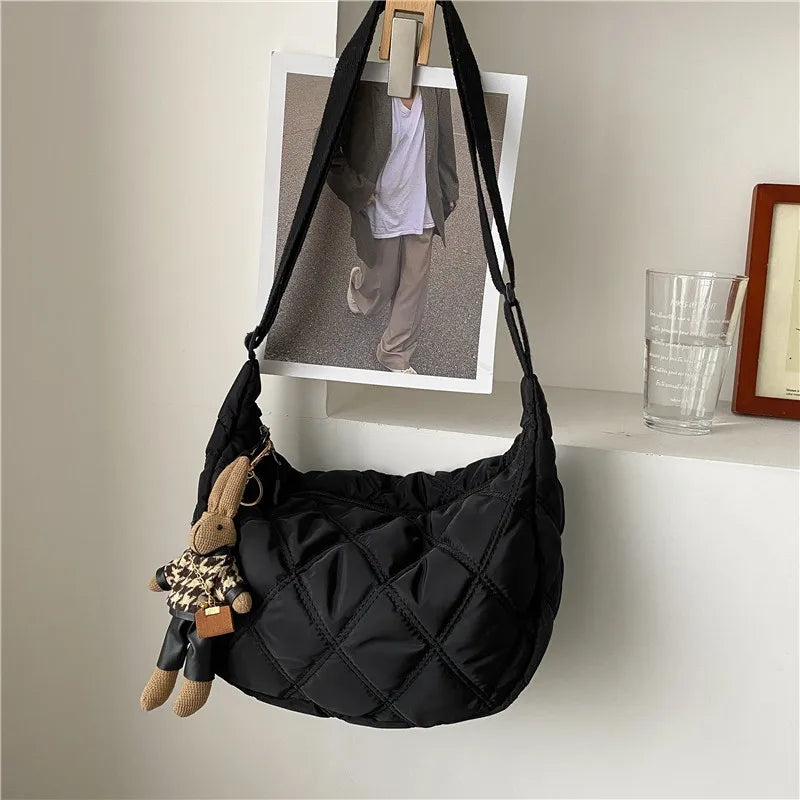 Women's Crossbody Bag with Bunny Charm